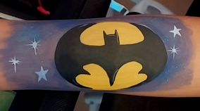 Batman arm painting